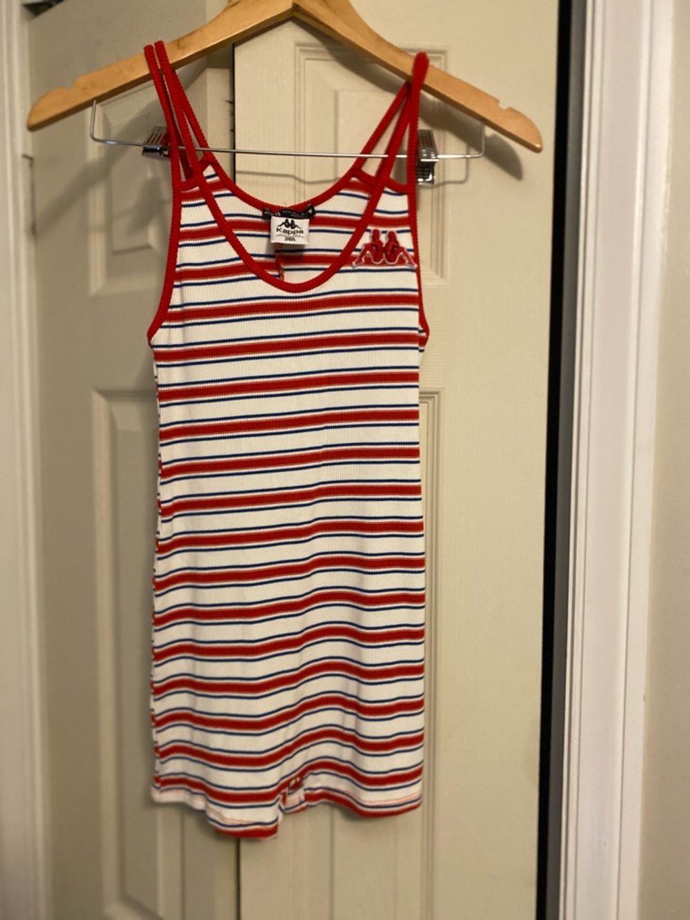 Zara Red, White & Blue Striped Romper with Kappa Tag
